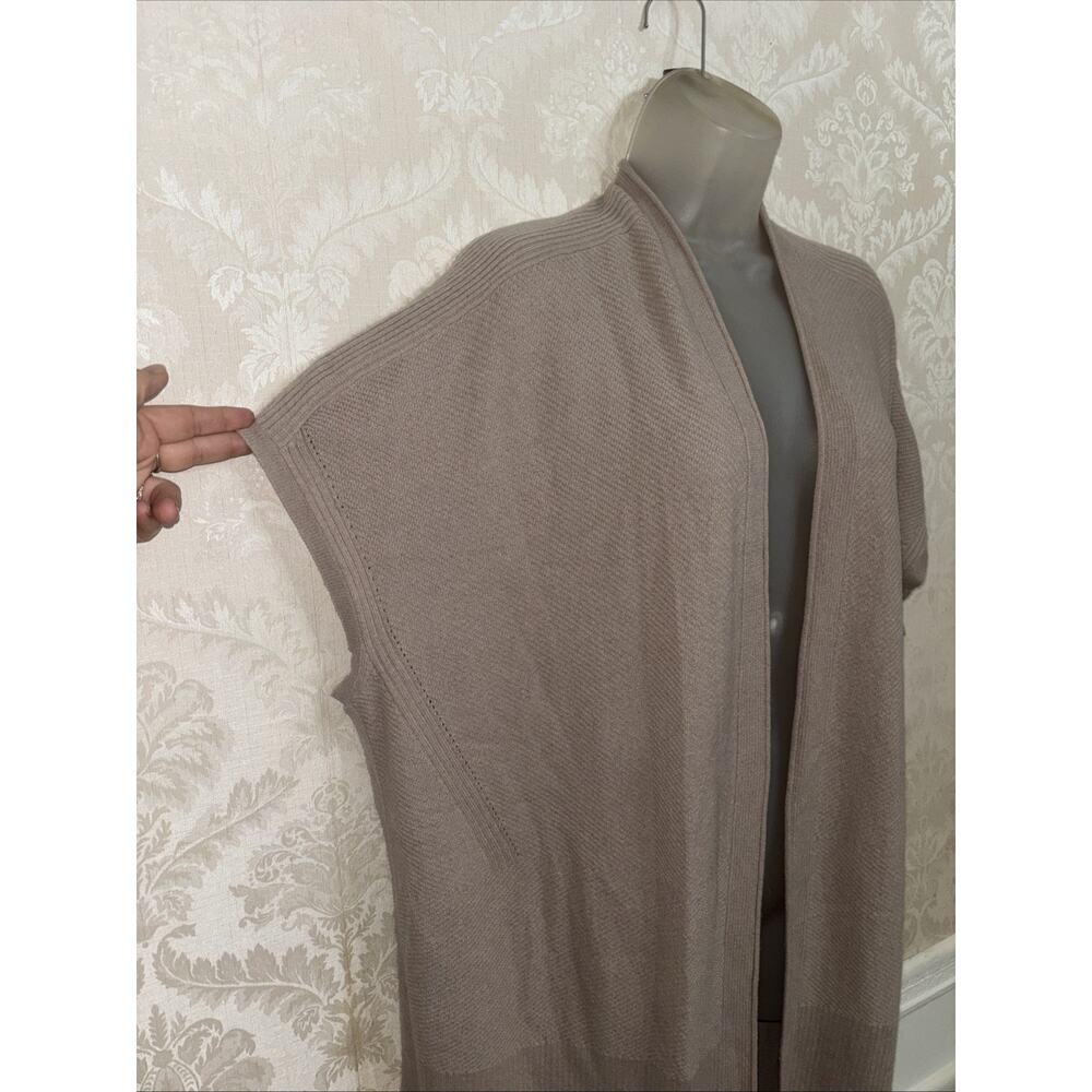 Vince Wool/Cashmere Blend Sleeveless Tunic Length Open Front Cardigan Size S - Picture 5 of 9